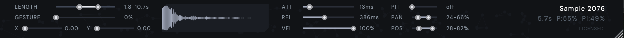 Footer controls