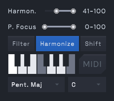 Pitch and key controls